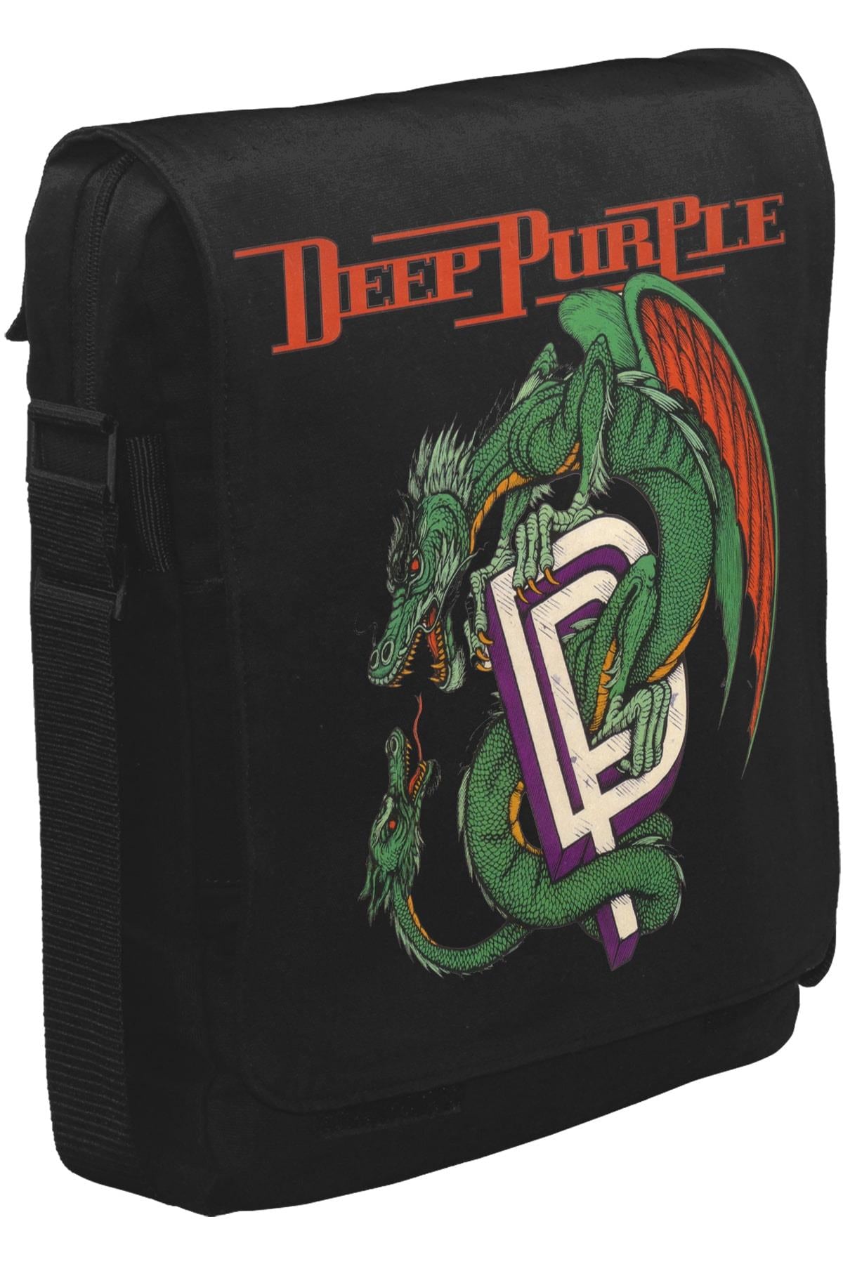 Deep Purple Unisex Siyah Postacı Çanta