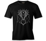 Deer Moon in a Triangle Black Men's Tshirt