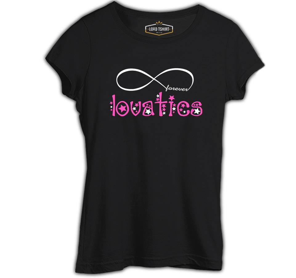Demi Lovato - Lovatics Siyah Kadın Tshirt