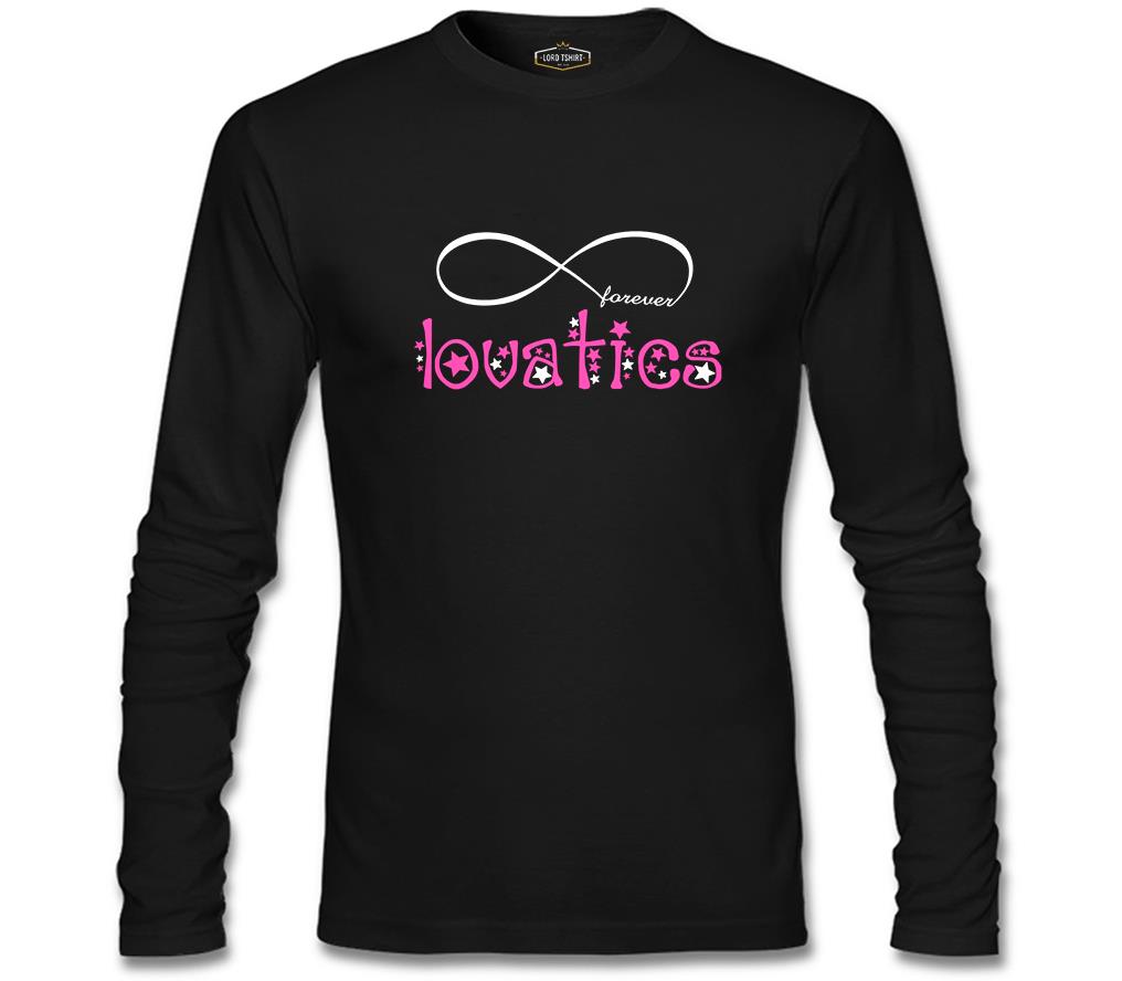 Demi Lovato - Lovatics Siyah Erkek Sweatshirt