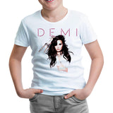 Demi Lovato - Made in the USA Beyaz Çocuk Tshirt