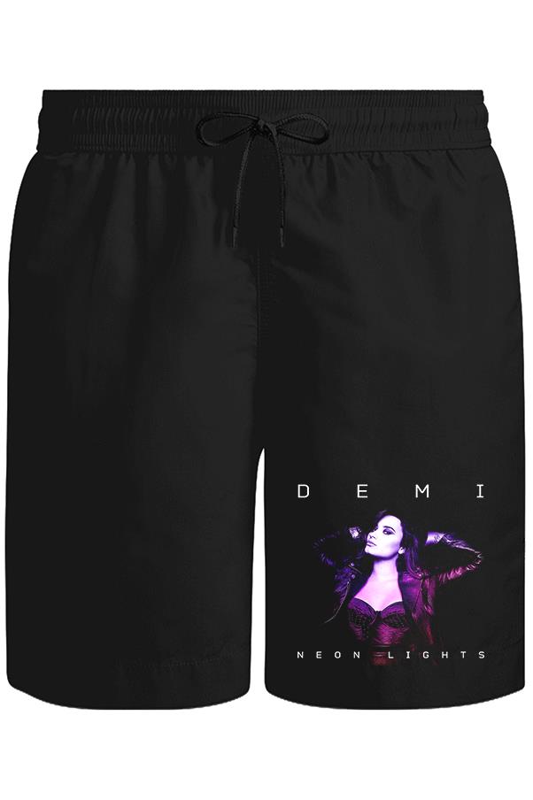 Demi Lovato - Neon Lights Unisex Siyah Şort