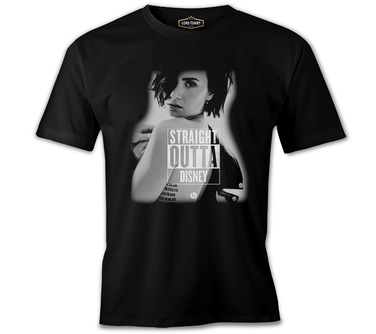 Demi Lovato - Straight Outta Siyah Erkek Tshirt