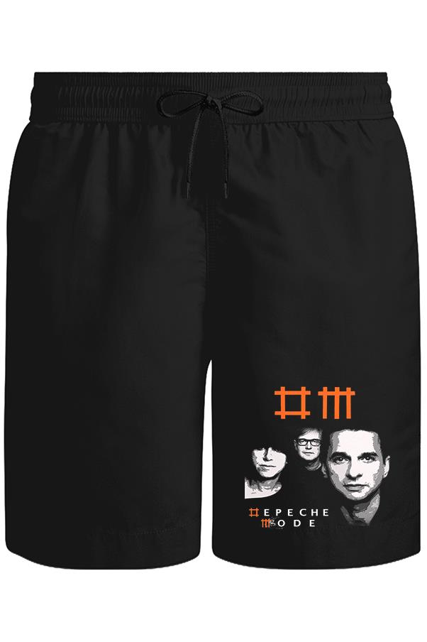 Depeche Mode Unisex Siyah Şort