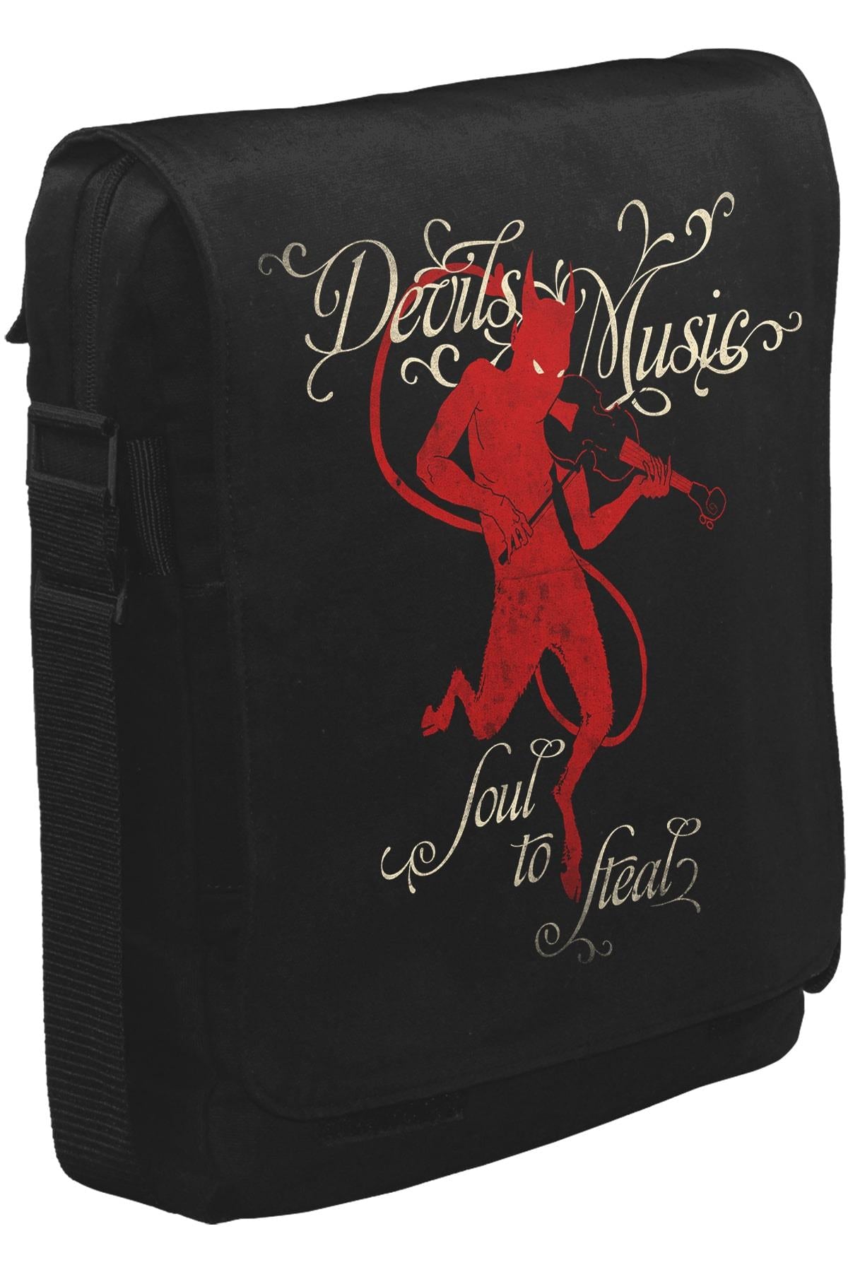 Devil Unisex Siyah Postacı Çanta