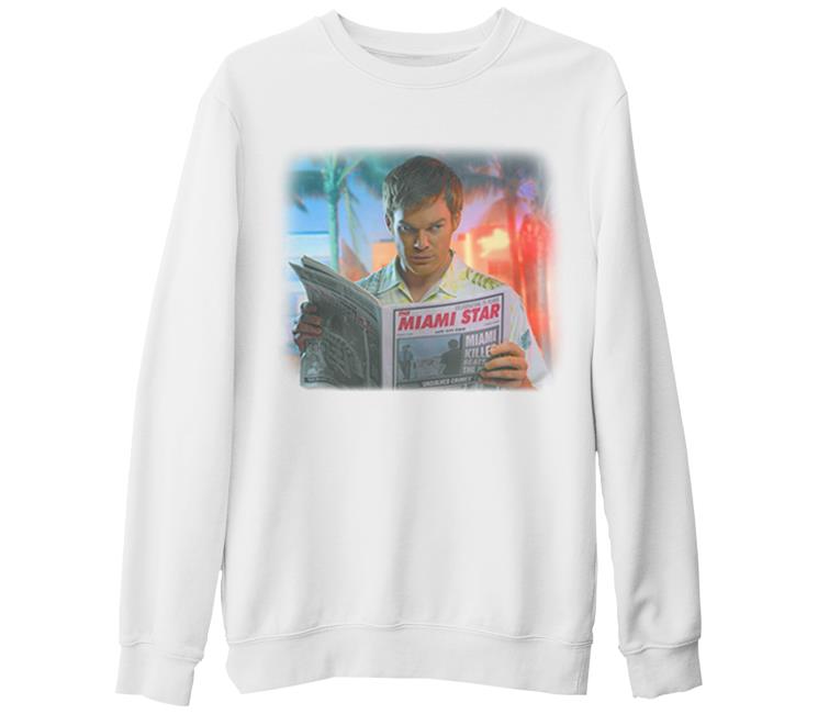 Dexter - Miami Star White Thick Sweatshirt