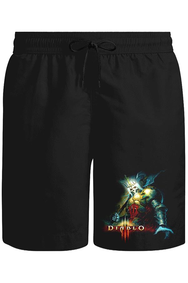 Diablo Unisex Siyah Şort
