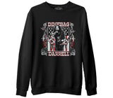 Dimebag Darrell  Siyah Erkek Kalın Sweatshirt