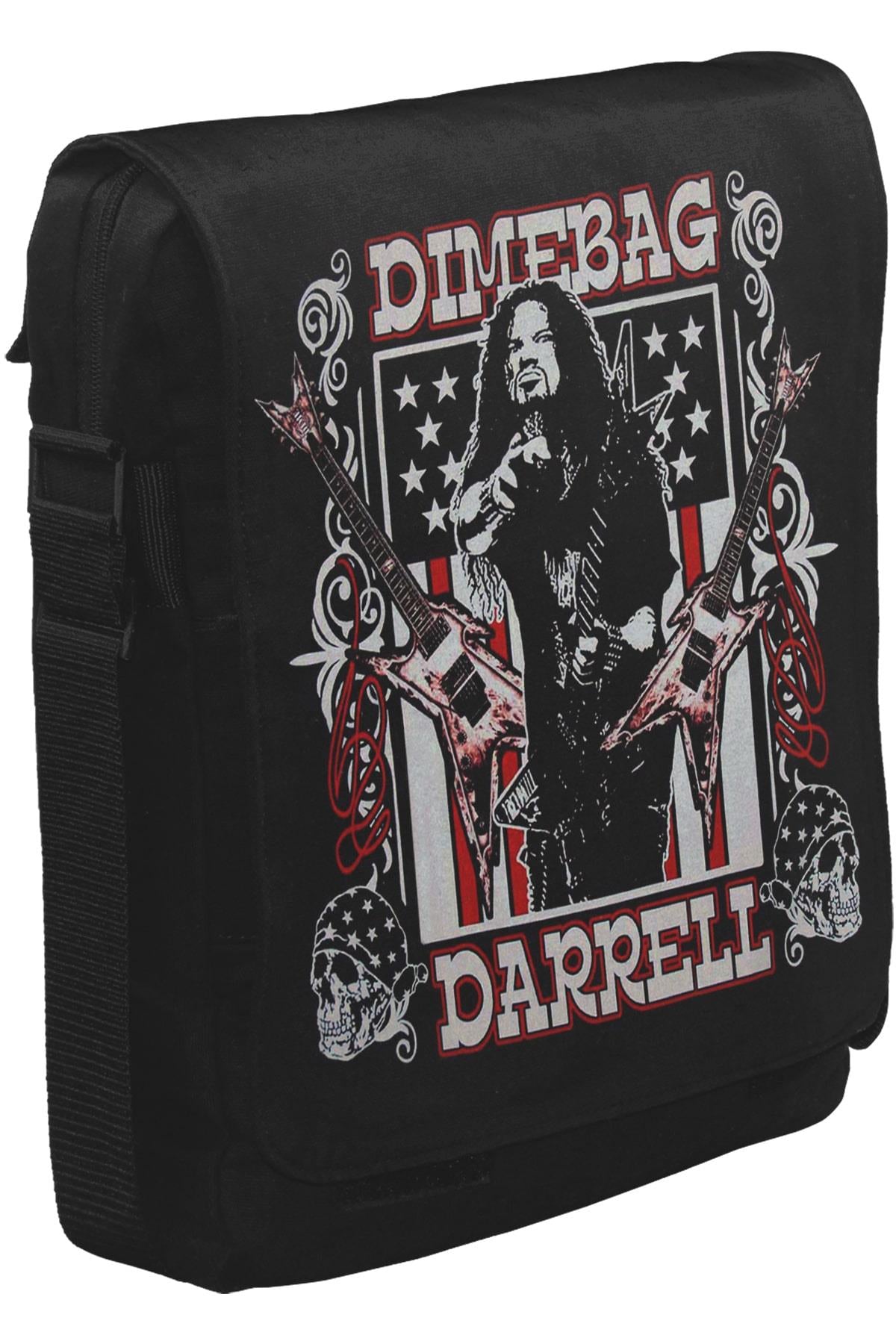 Dimebag Darrell Unisex Siyah Postacı Çanta