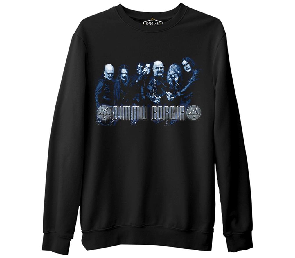 Dimmu Borgır - Grup  Siyah Erkek Kalın Sweatshirt
