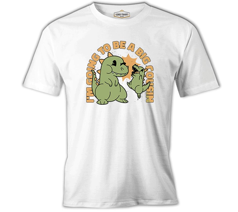 Dinosaurs Family Big Cousin Beyaz Erkek Tshirt
