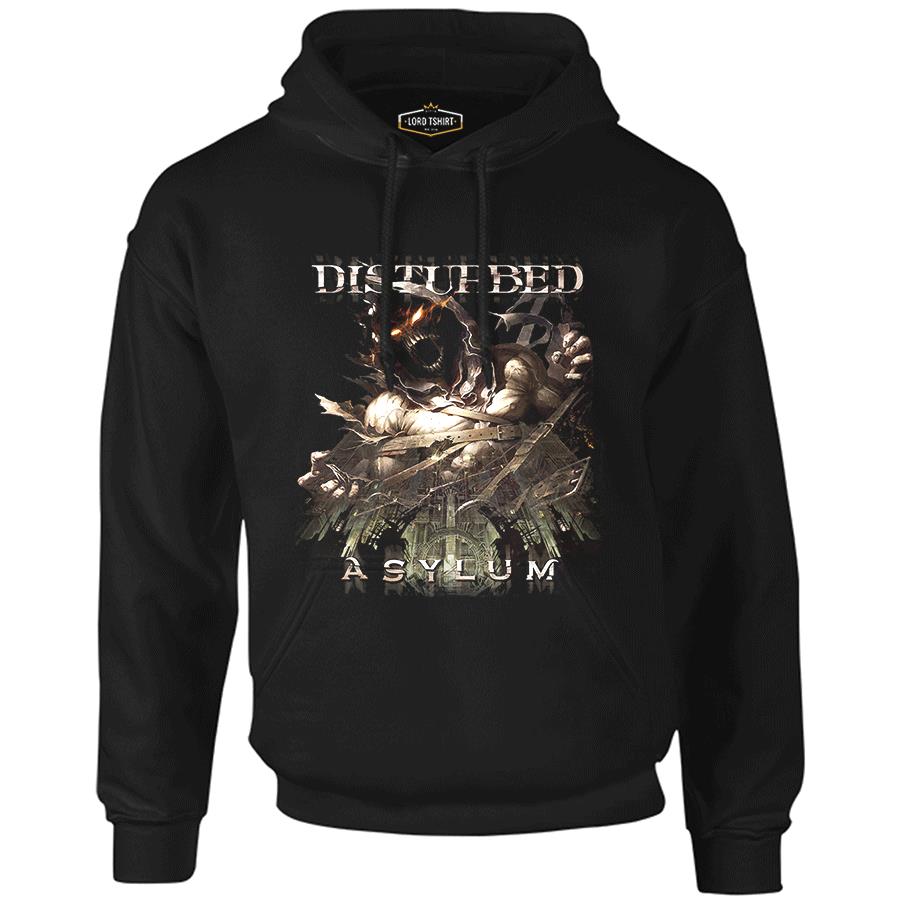 Disturbed - Asylum Siyah Erkek Fermuarsız Kapşonlu
