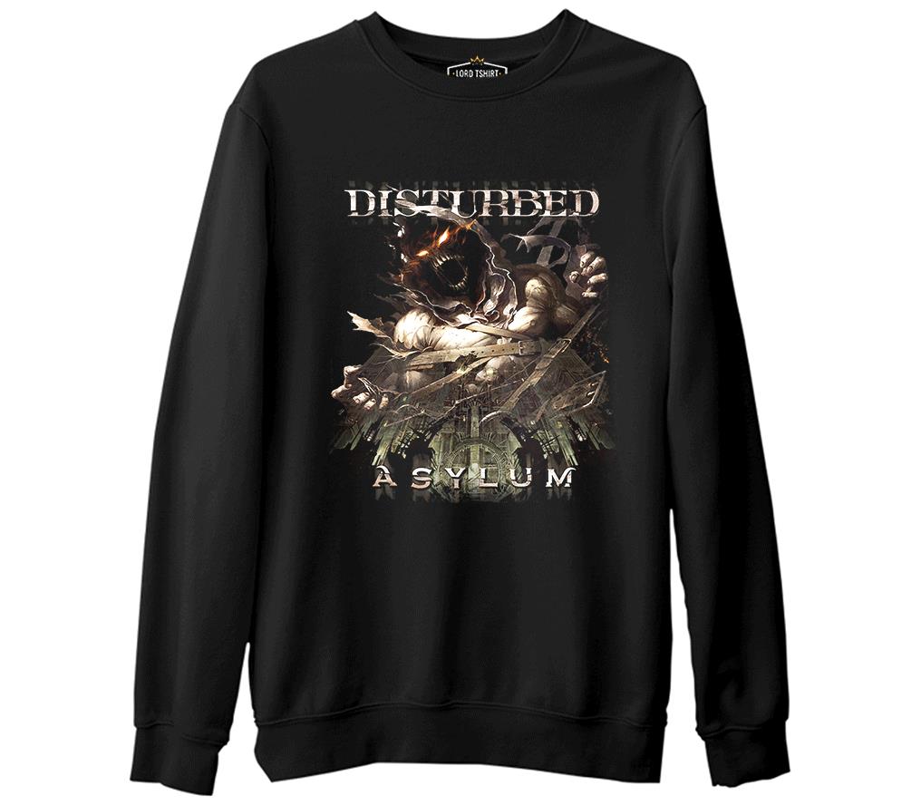 Disturbed - Asylum  Siyah Erkek Kalın Sweatshirt