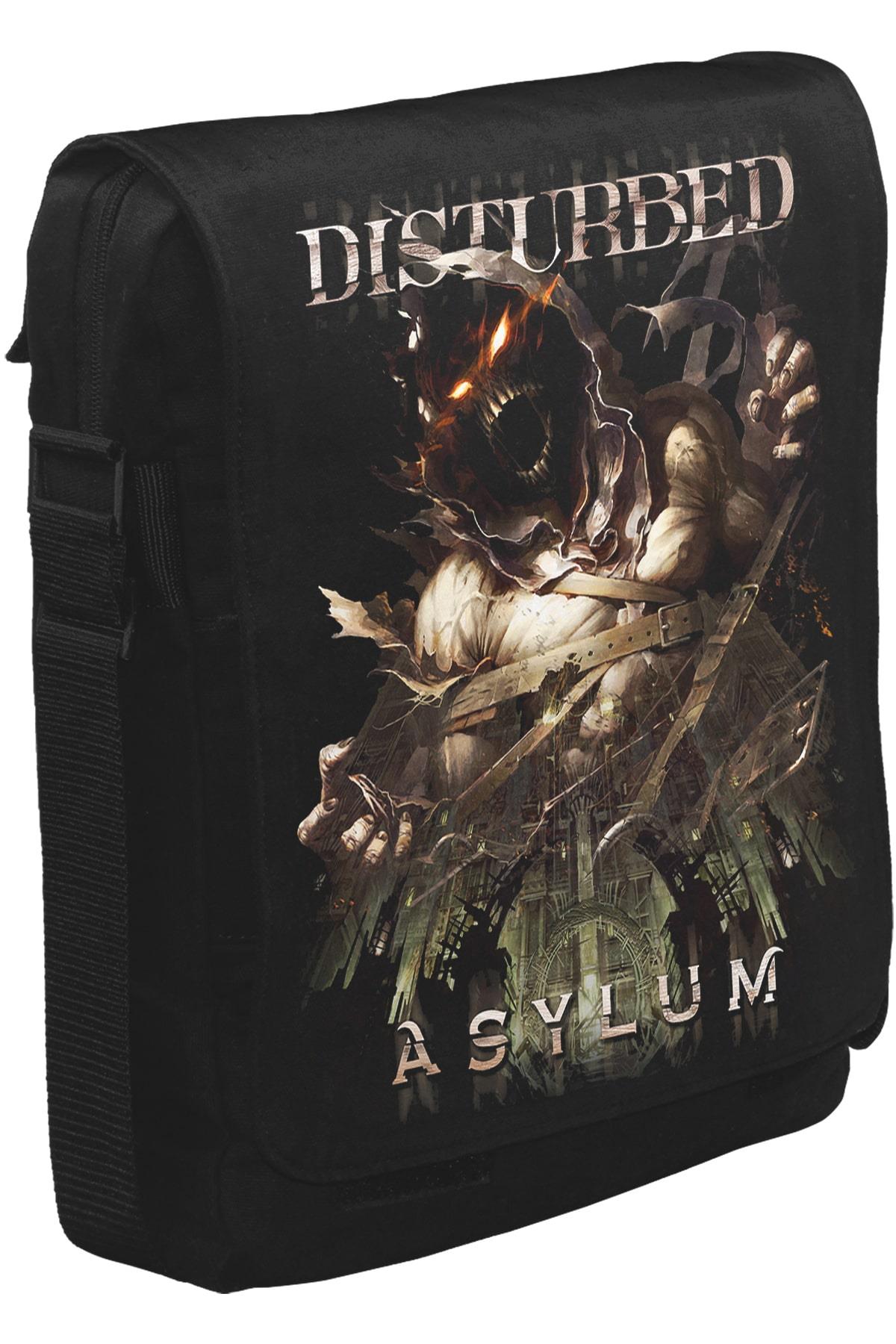Disturbed - Asylum Unisex Siyah Postacı Çanta