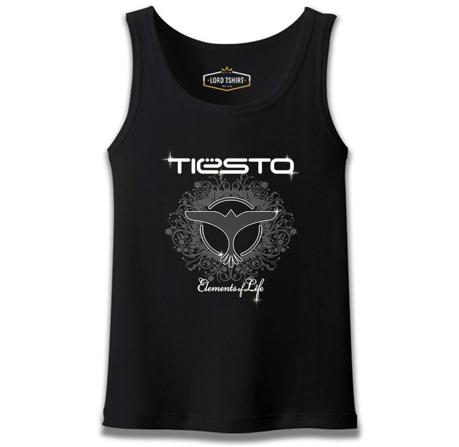 Dj Tiesto - Elements of Life Siyah Erkek Atlet