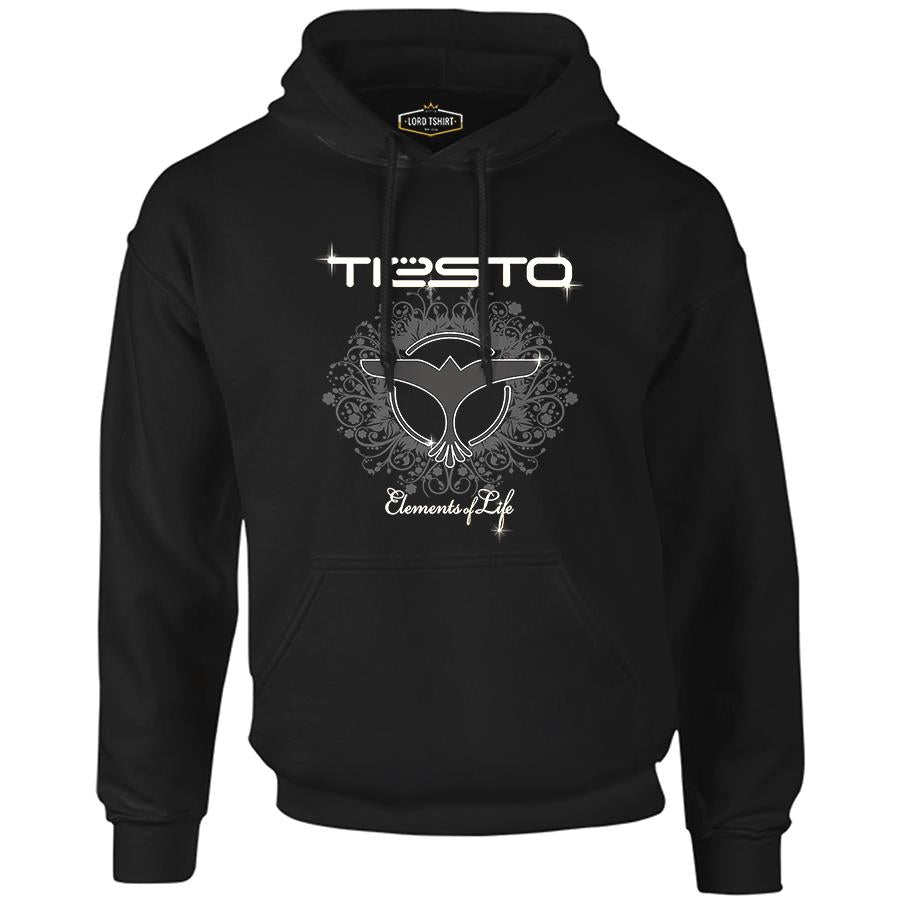 Dj Tiesto - Elements of Life Siyah Erkek Fermuarsız Kapşonlu