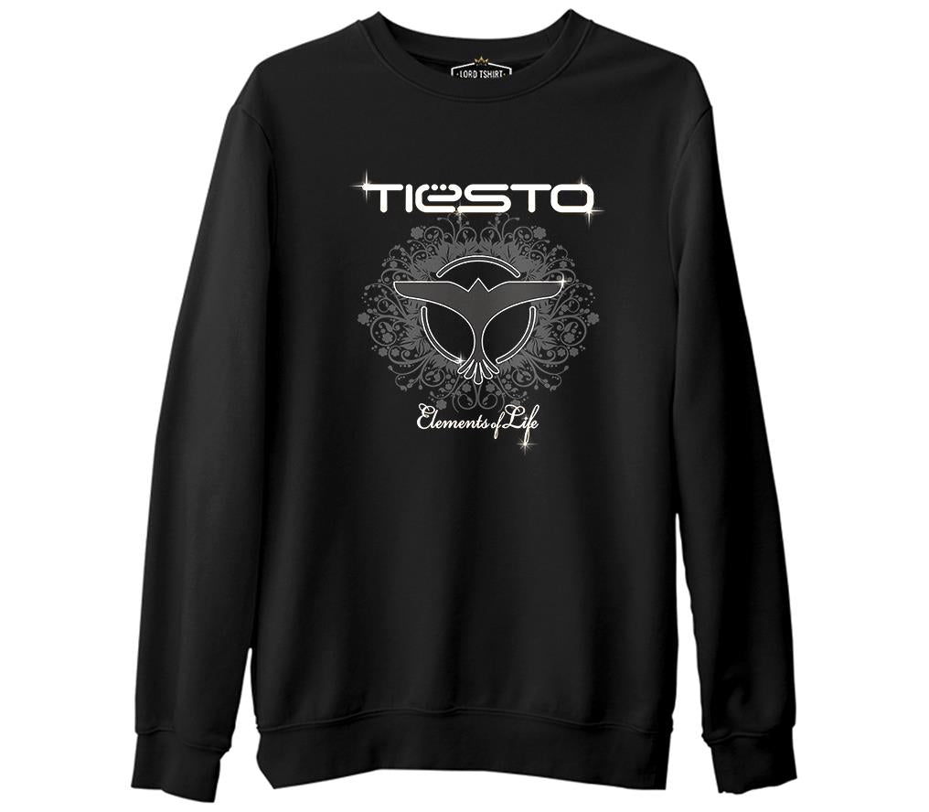 Dj Tiesto - Elements of Life  Siyah Erkek Kalın Sweatshirt