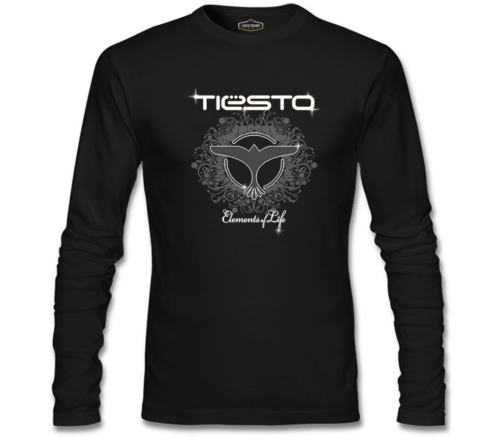 Dj Tiesto - Elements of Life Siyah Erkek Sweatshirt