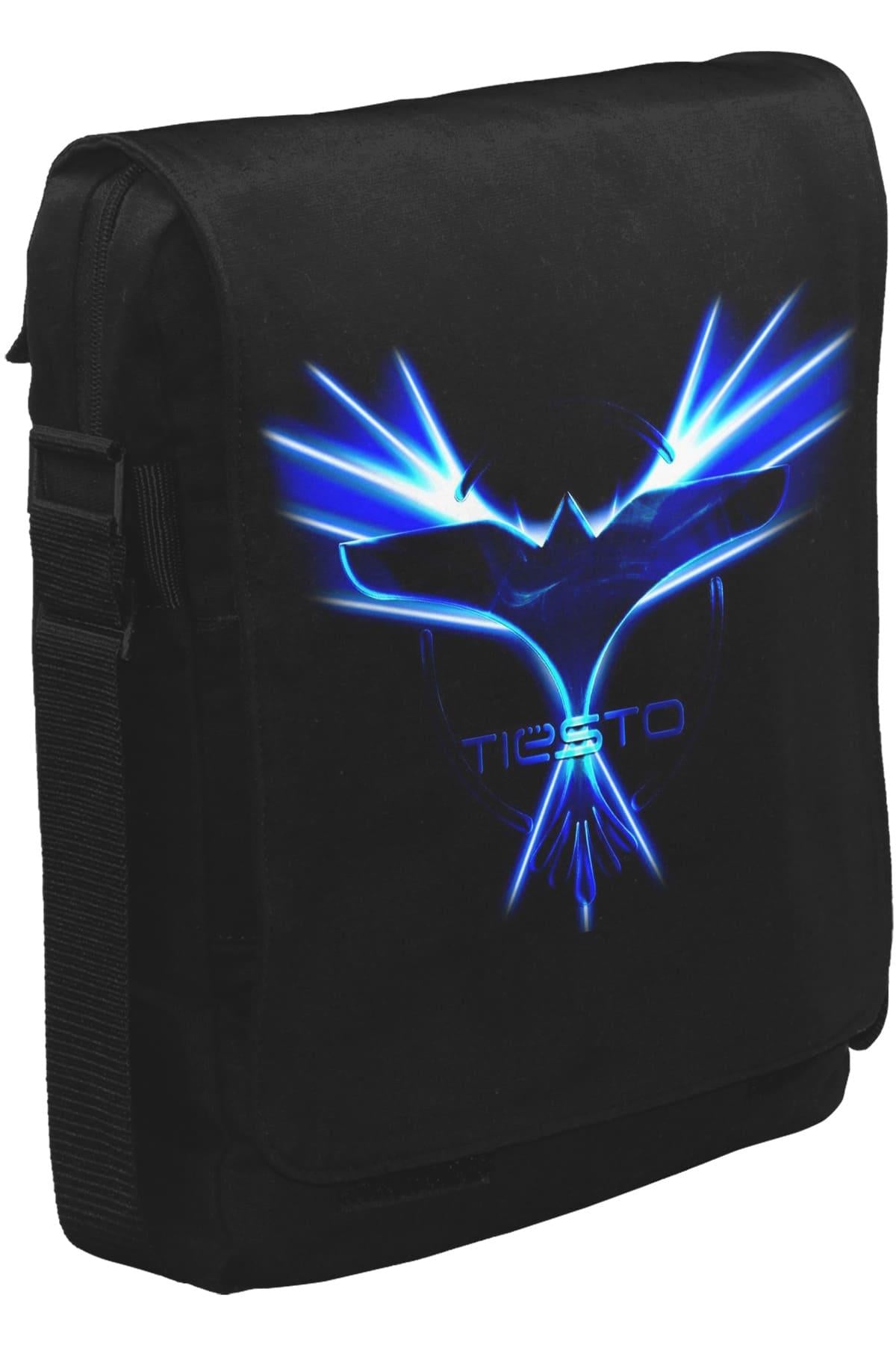 Dj Tiesto - Logo Unisex Siyah Postacı Çanta