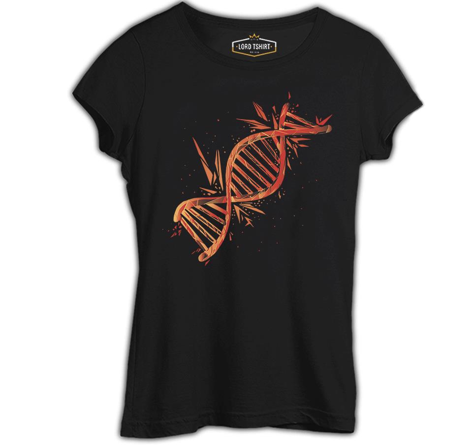 DNA Chain Exploding Black Women's Tshirt