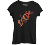 DNA Chain Exploding Black Women's Tshirt