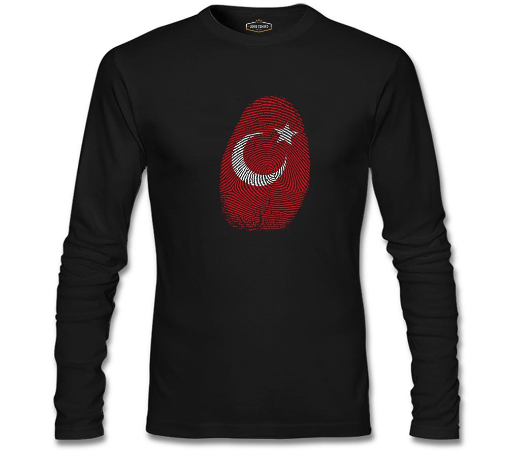 DNA'mızda Var - Ay Yıldız Siyah Erkek Sweatshirt