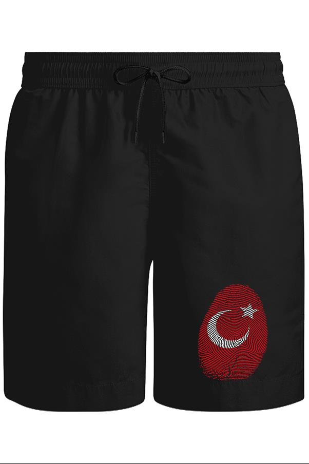 DNA'mızda Var - Ay Yıldız Unisex Siyah Şort