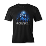 Doctor Who - Angels Have The Phone Box Siyah Erkek Tshirt