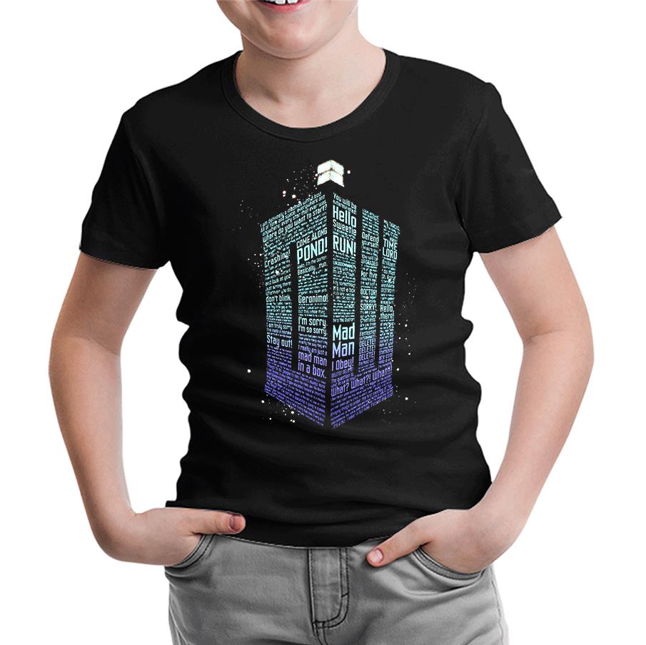 Doctor Who - Bow Ties Siyah Çocuk Tshirt