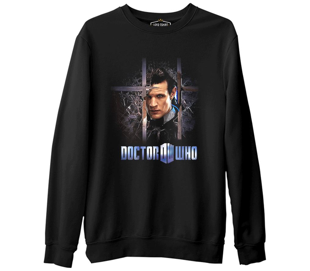 Doctor Who  Siyah Erkek Kalın Sweatshirt