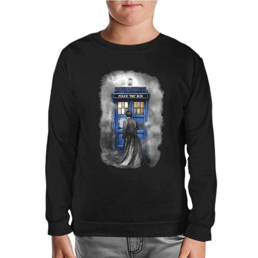 Doctor Who - Tardis Black Kids Sweatshirt