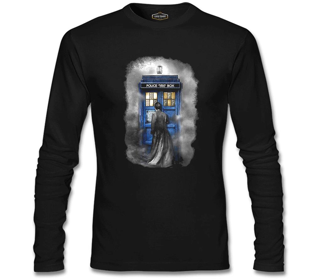 Doctor Who - Tardis Siyah Erkek Sweatshirt