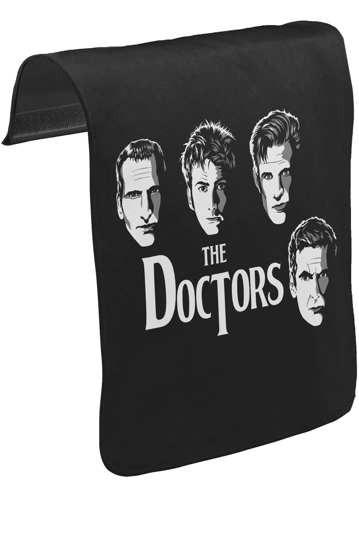 Doctor Who - The Doctors Unisex Siyah Tak-Çıkar Postacı Çanta Kapağı CK-529
