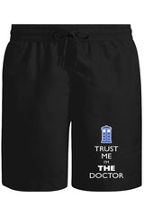Doctor Who - Trust me I'm a Doctor Unisex Siyah Şort