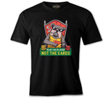 Dog Playing Poker Play the Cards Black Men's Tshirt
