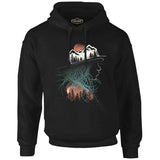 Nature Adventure Camping Silhouette Black Men's Zipperless Hoodie