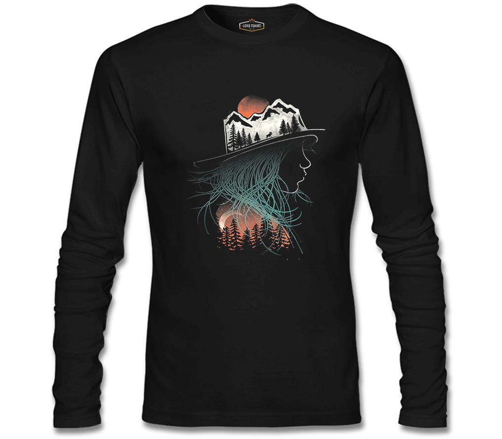 Nature Adventure Camping Silhouette Black Men's Sweatshirt