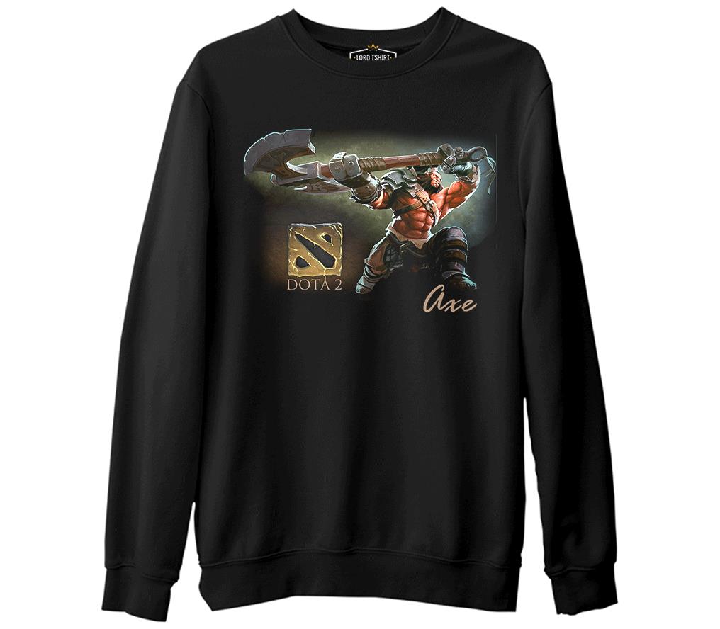 Dota 2 - Axe  Siyah Erkek Kalın Sweatshirt