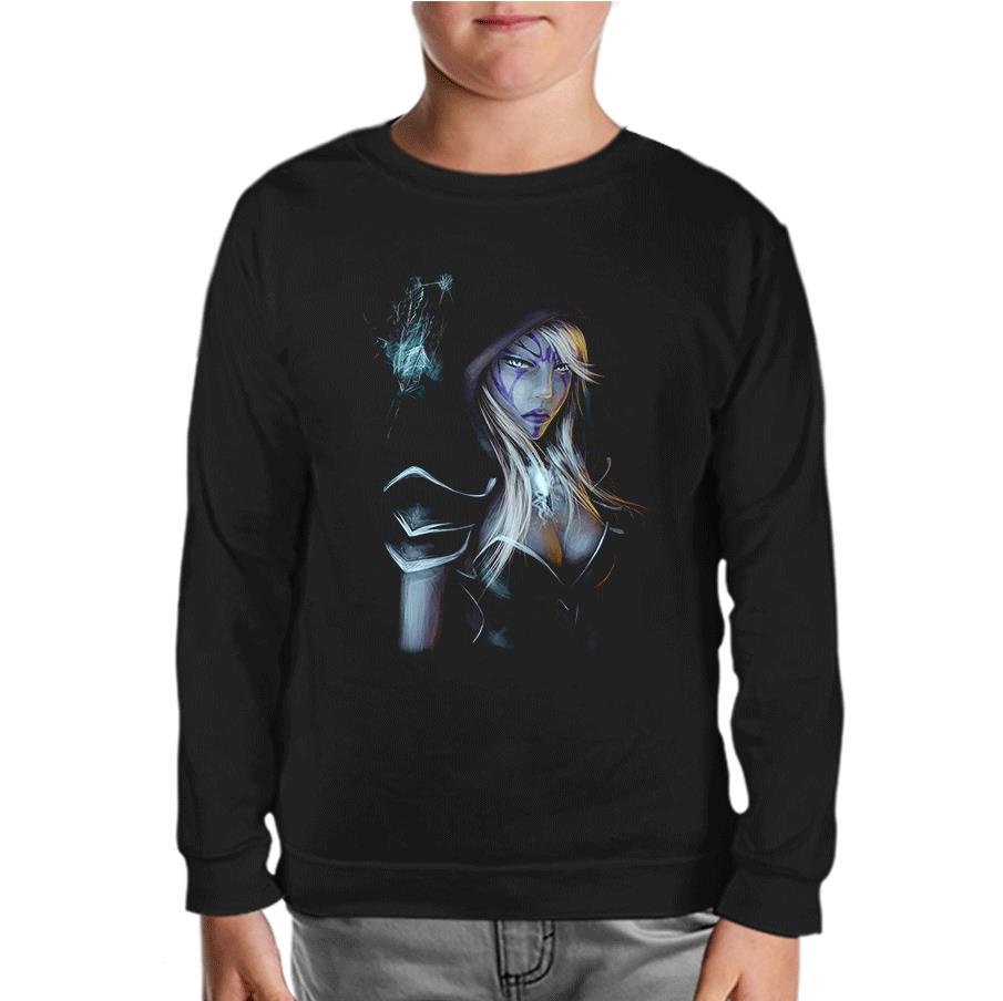 Dota 2 - Drow Ranger 2 Black Kids Sweatshirt