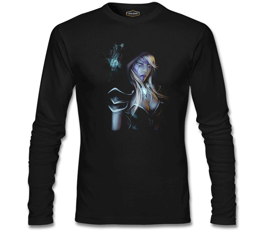 Dota 2 - Drow Ranger 2 Siyah Erkek Sweatshirt