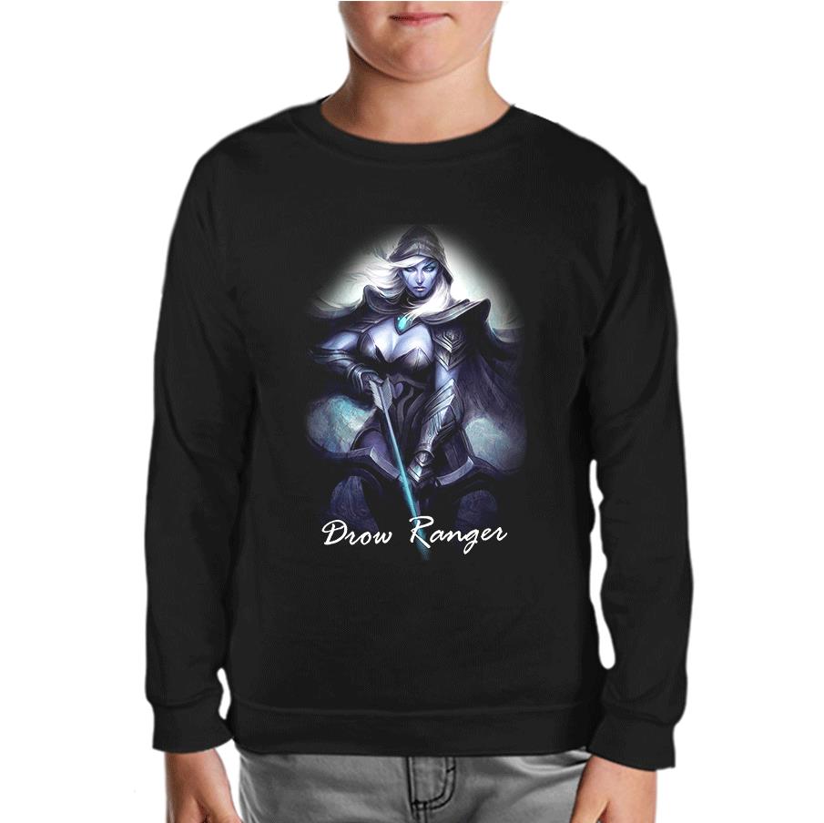 Dota 2 - Drow Ranger Siyah Çocuk Sweatshirt