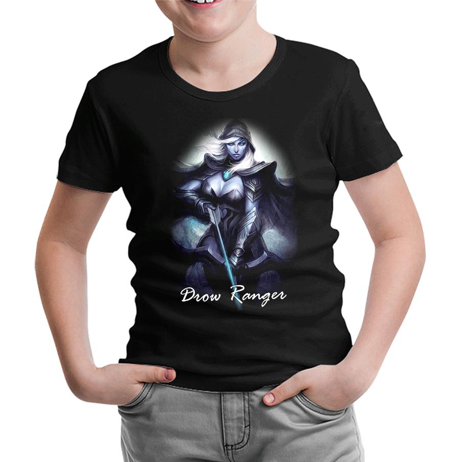 Dota 2 - Drow Ranger Siyah Çocuk Tshirt