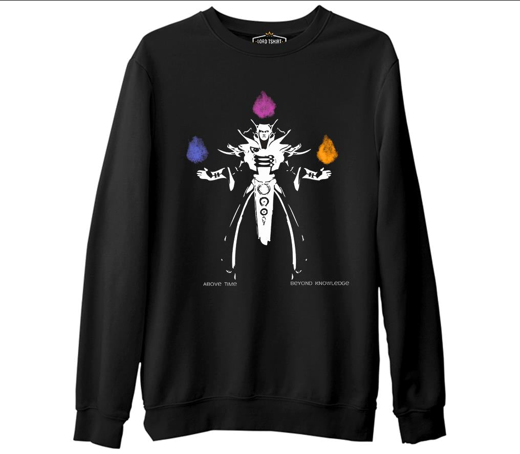 Dota 2 - Invoker Above  Siyah Erkek Kalın Sweatshirt
