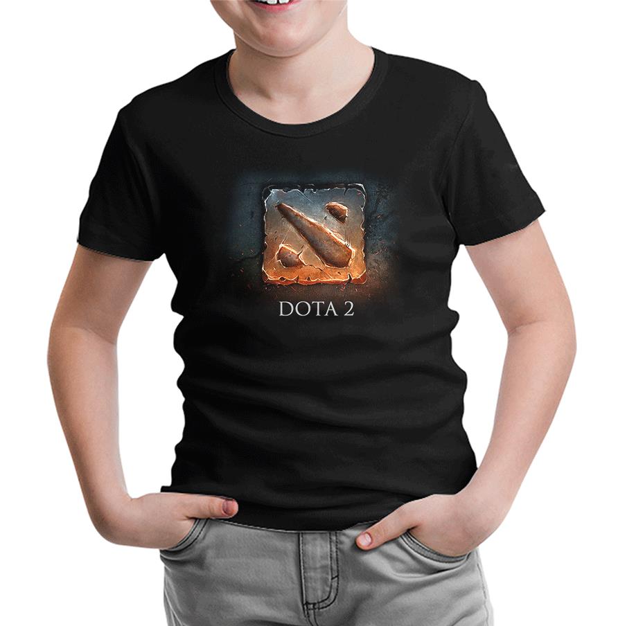 Dota 2 - Logo1 Siyah Çocuk Tshirt