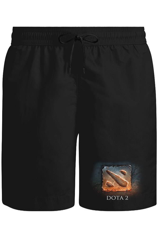 Dota 2 - Logo1 Unisex Siyah Şort