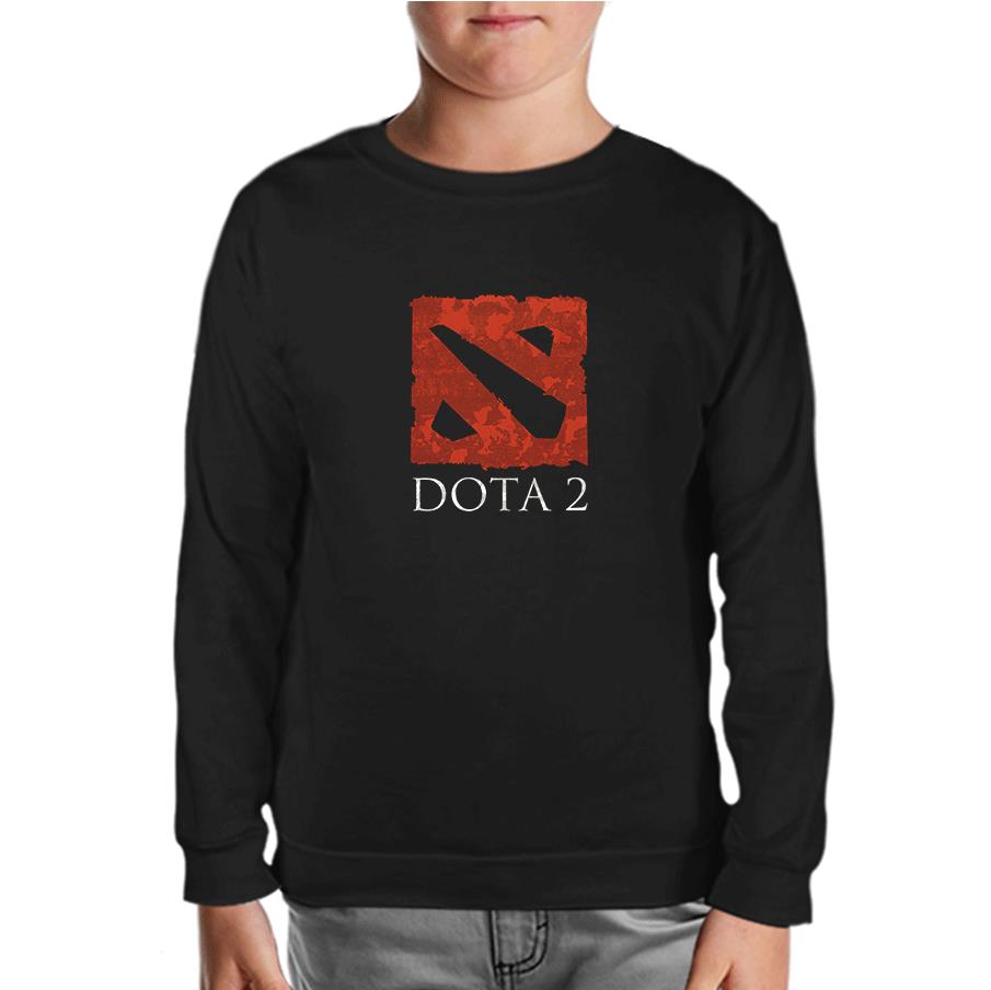 Dota 2 - Logo2 Black Kids Sweatshirt