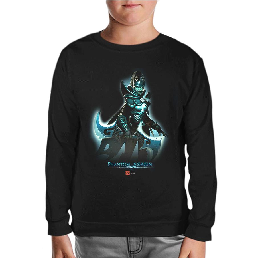 Dota 2 - Phantom Assassin Siyah Çocuk Sweatshirt