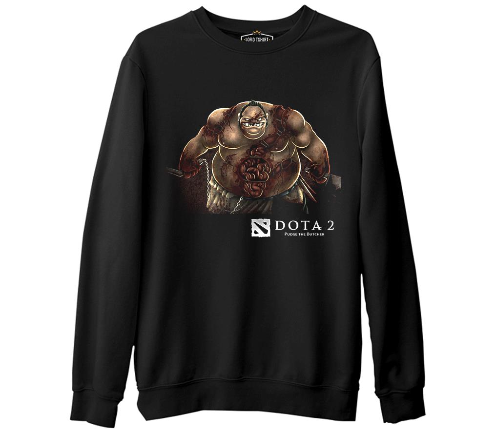 Dota 2 - Pudge  Siyah Erkek Kalın Sweatshirt