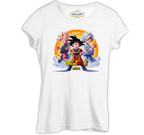 Dragon Ball Daima Ateş Topu Beyaz Bayan Tshirt