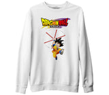 Dragon Ball Daima Ki Beyaz Erkek Kalın Sweatshirt